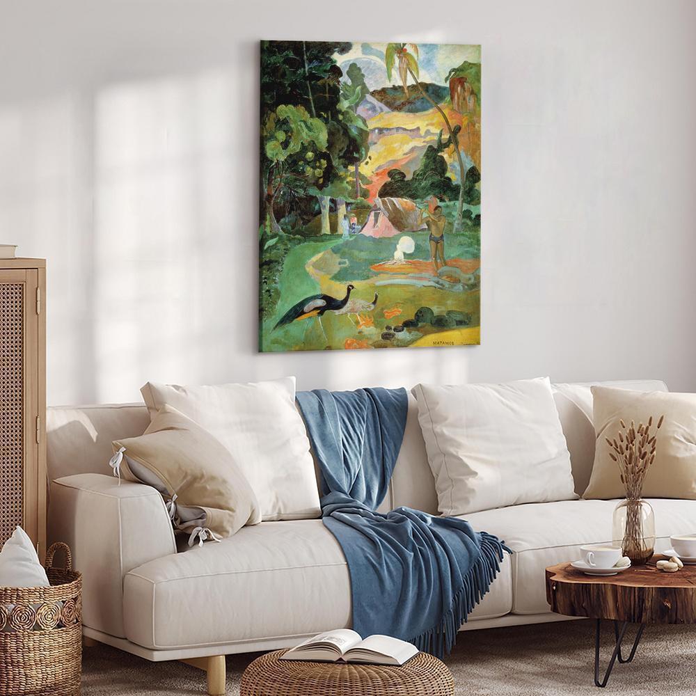 Canvas Print - Landscape with Peacocks-ArtfulPrivacy-Wall Art Collection