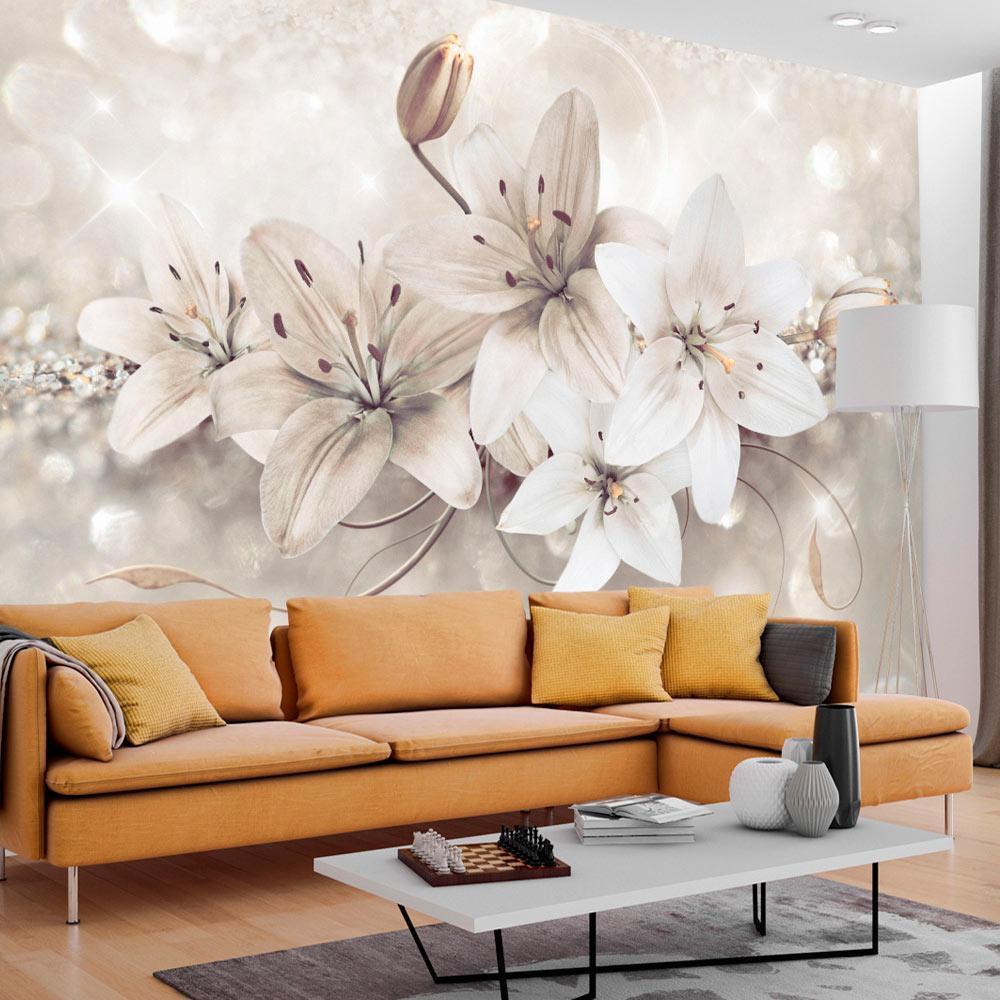 Wall Mural - Diamond Lilies-Wall Murals-ArtfulPrivacy