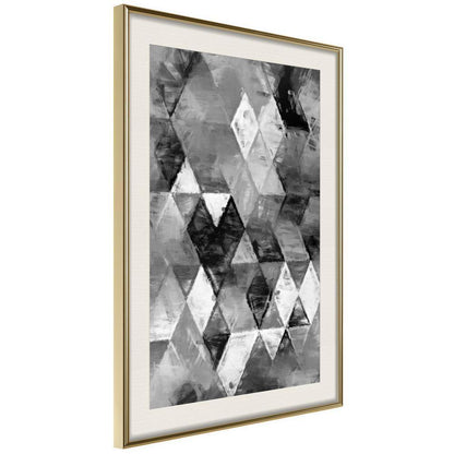 Abstract Poster Frame - Abstract Diamonds-artwork for wall with acrylic glass protection