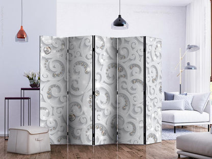 Decorative partition-Room Divider - Abstract Glamor II-Folding Screen Wall Panel by ArtfulPrivacy