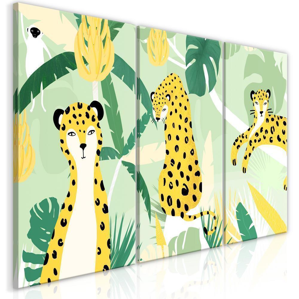Canvas Print - Cheetahs in the Jungle (3 Parts)-ArtfulPrivacy-Wall Art Collection