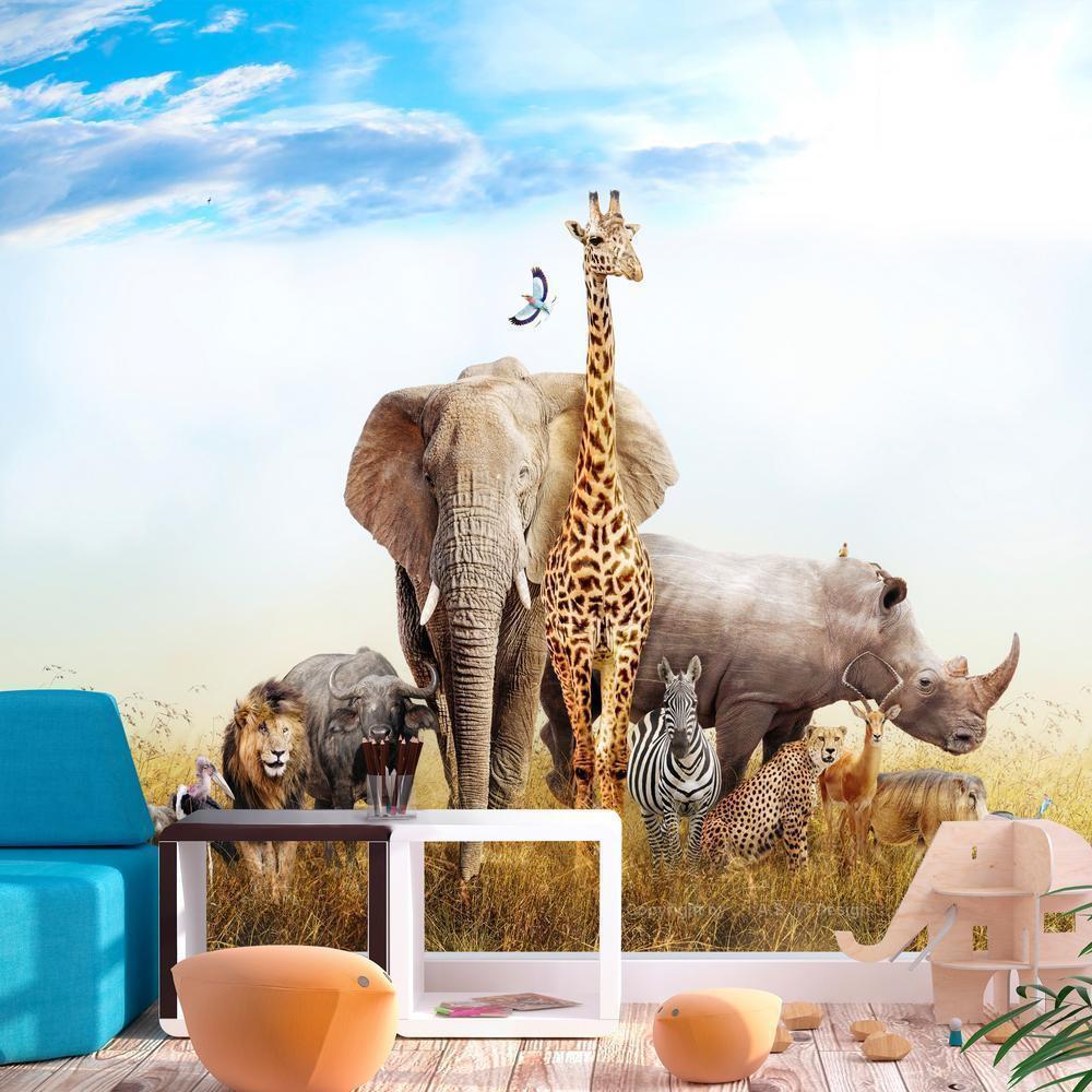 Wall Mural - Fauna of Africa-Wall Murals-ArtfulPrivacy