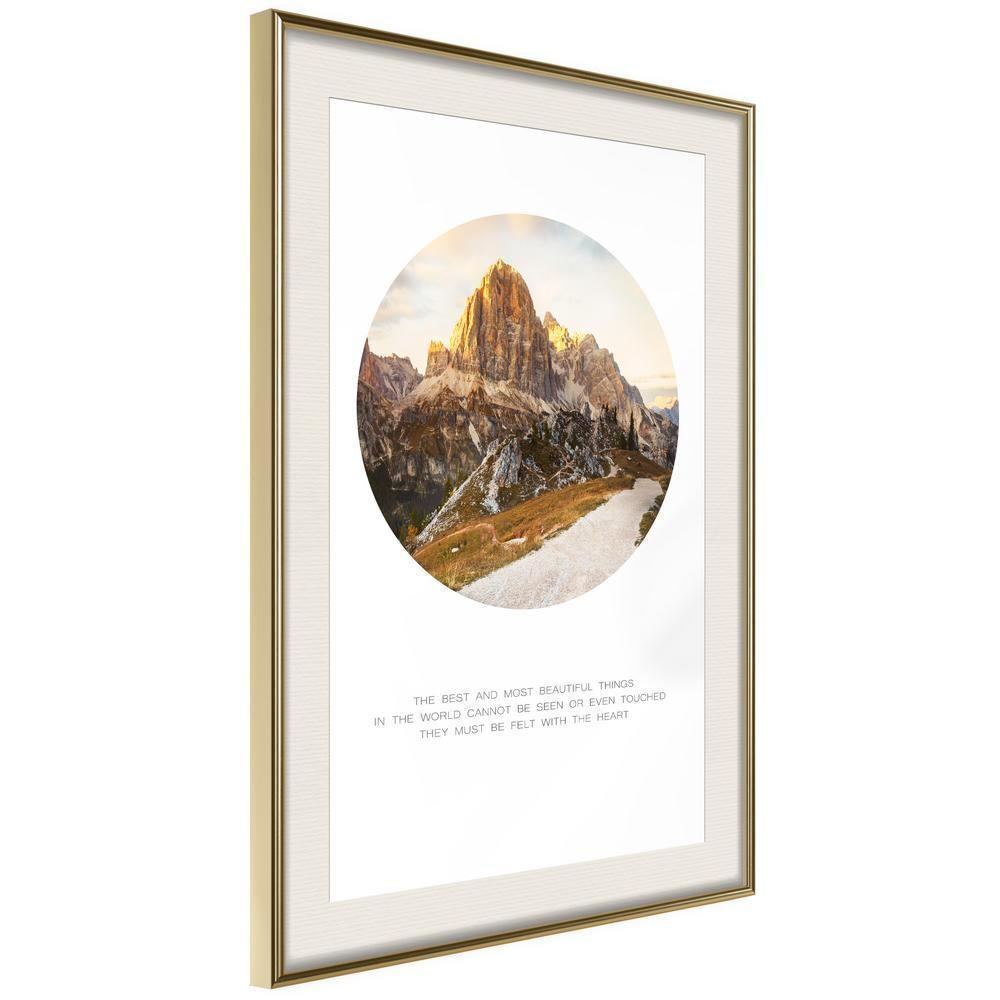 Typography Framed Art Print - Peak of Dreams-artwork for wall with acrylic glass protection