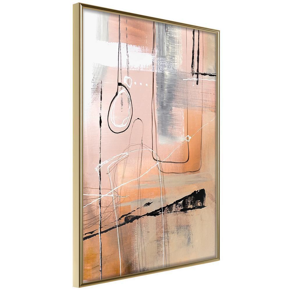 Abstract Poster Frame - Pastel Abstraction-artwork for wall with acrylic glass protection