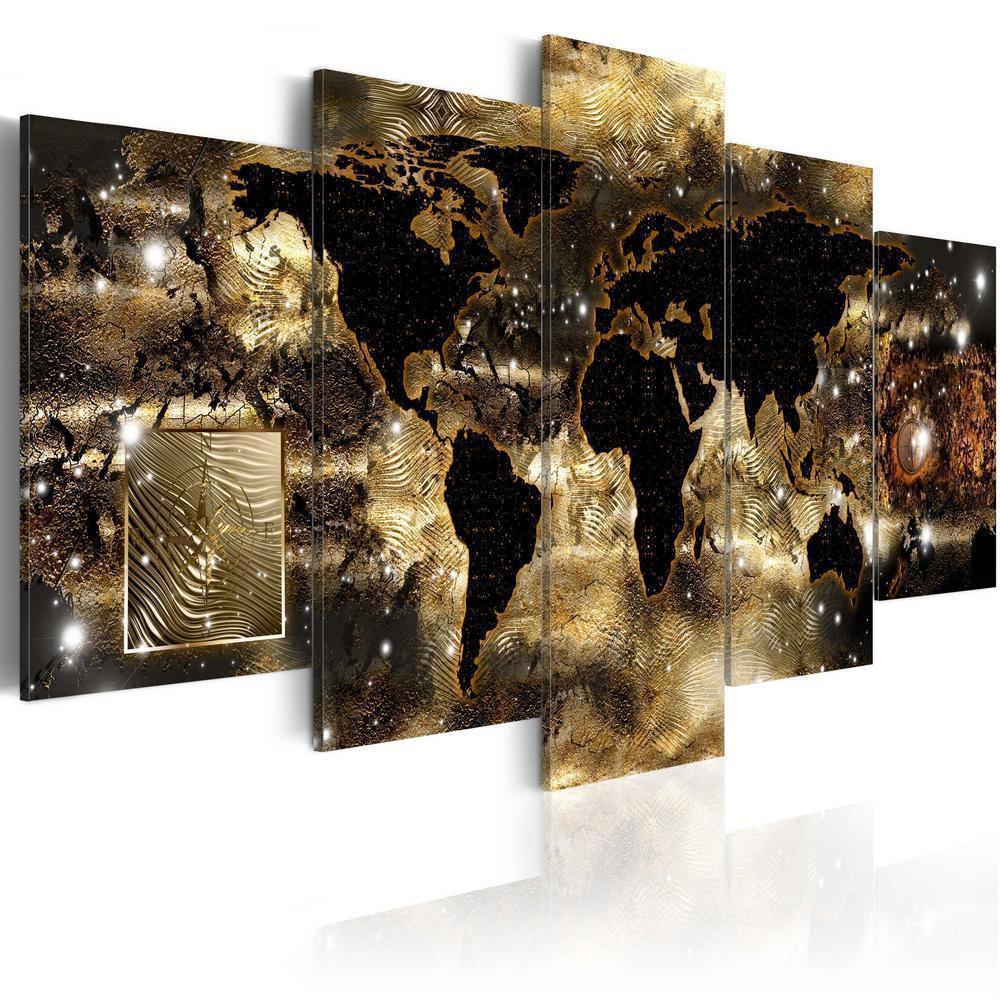 Canvas Print - Continents of bronze-ArtfulPrivacy-Wall Art Collection