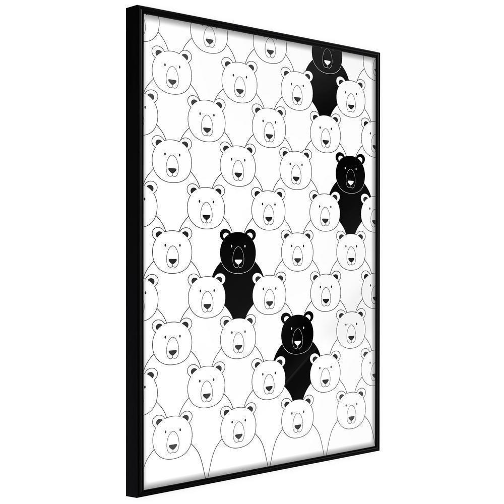 Nursery Room Wall Frame - Black and White Design-artwork for wall with acrylic glass protection