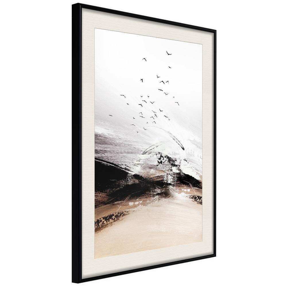 Abstract Poster Frame - Flight into the Unknown-artwork for wall with acrylic glass protection