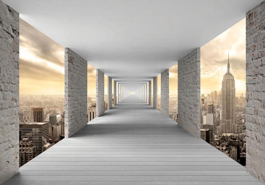 Wall Mural - Skyward Corridor-Wall Murals-ArtfulPrivacy