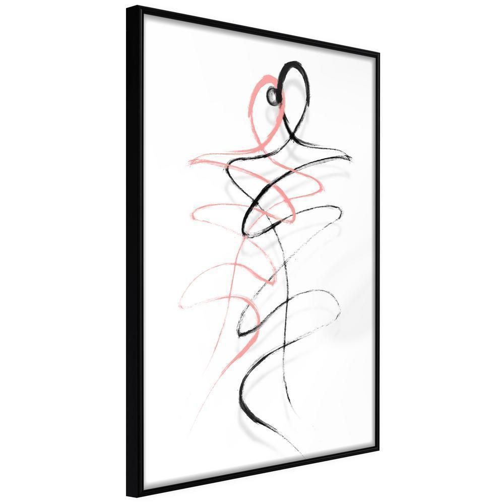 Abstract Poster Frame - Dancing Souls-artwork for wall with acrylic glass protection