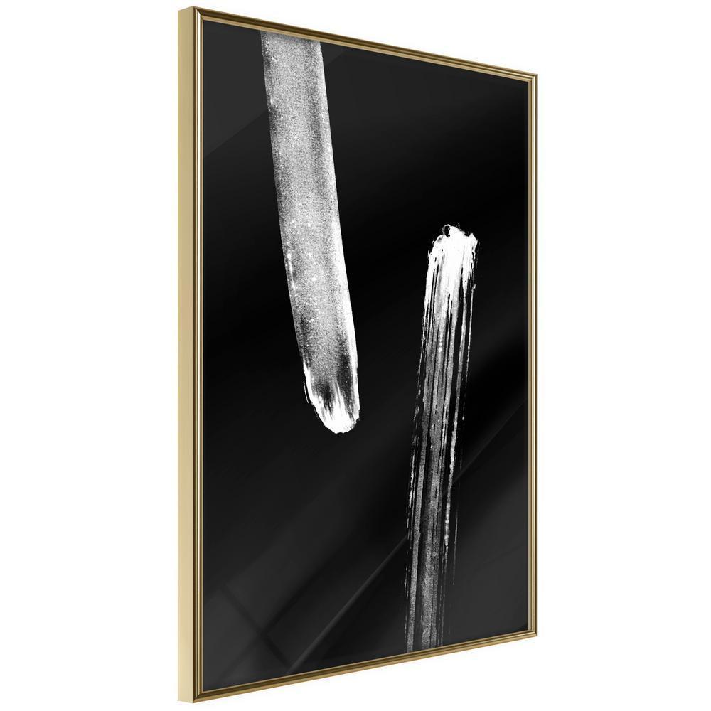 Abstract Poster Frame - Braking Distance (Black)-artwork for wall with acrylic glass protection