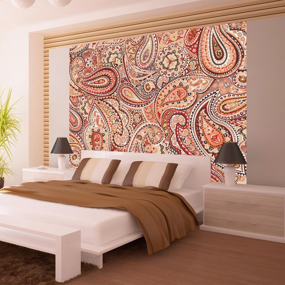Wall Mural - Oriental Note - Background with Mix of Colorful Ornaments in Retro Style-Wall Murals-ArtfulPrivacy