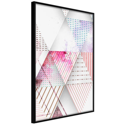 Abstract Poster Frame - Patchwork III-artwork for wall with acrylic glass protection