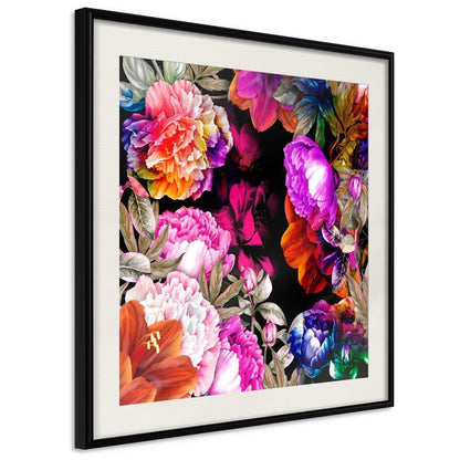 Botanical Wall Art - Flower Sonata (Square)-artwork for wall with acrylic glass protection