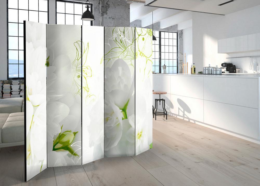 Decorative partition-Room Divider - Jasmine II-Folding Screen Wall Panel by ArtfulPrivacy