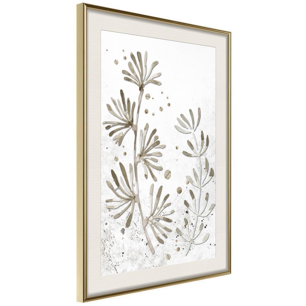 Autumn Framed Poster - Dried Plants-artwork for wall with acrylic glass protection