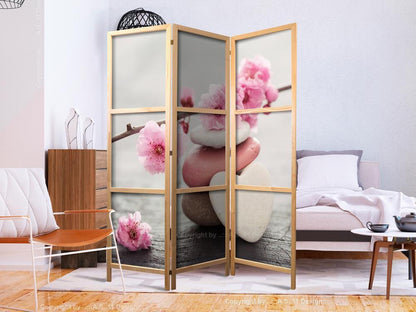 Shoji room Divider - Japanese Room Divider - Stones of Love I - ArtfulPrivacy