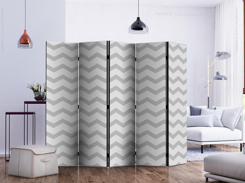 Decorative partition-Room Divider - Brain waves II-Folding Screen Wall Panel by ArtfulPrivacy