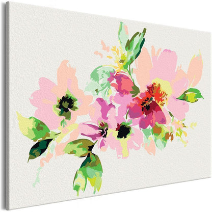 Start learning Painting - Paint By Numbers Kit - Colourful Flowers - new hobby
