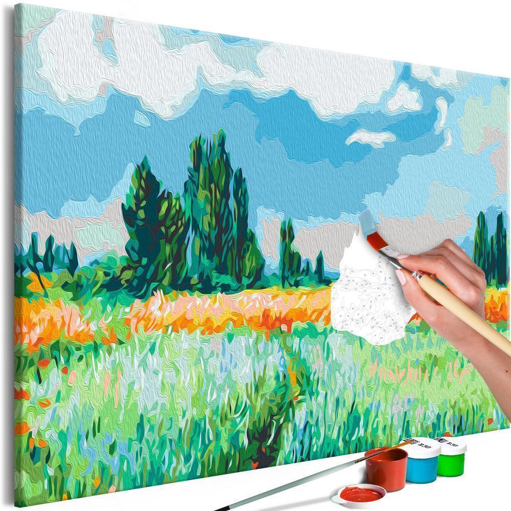 Start learning Painting - Paint By Numbers Kit - Claude Monet: The Wheat Field - new hobby