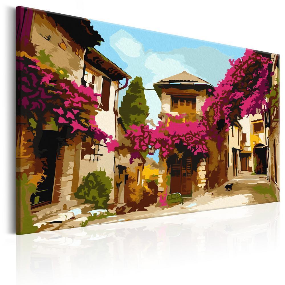 Start learning Painting - Paint By Numbers Kit - Mediterranean Town - new hobby