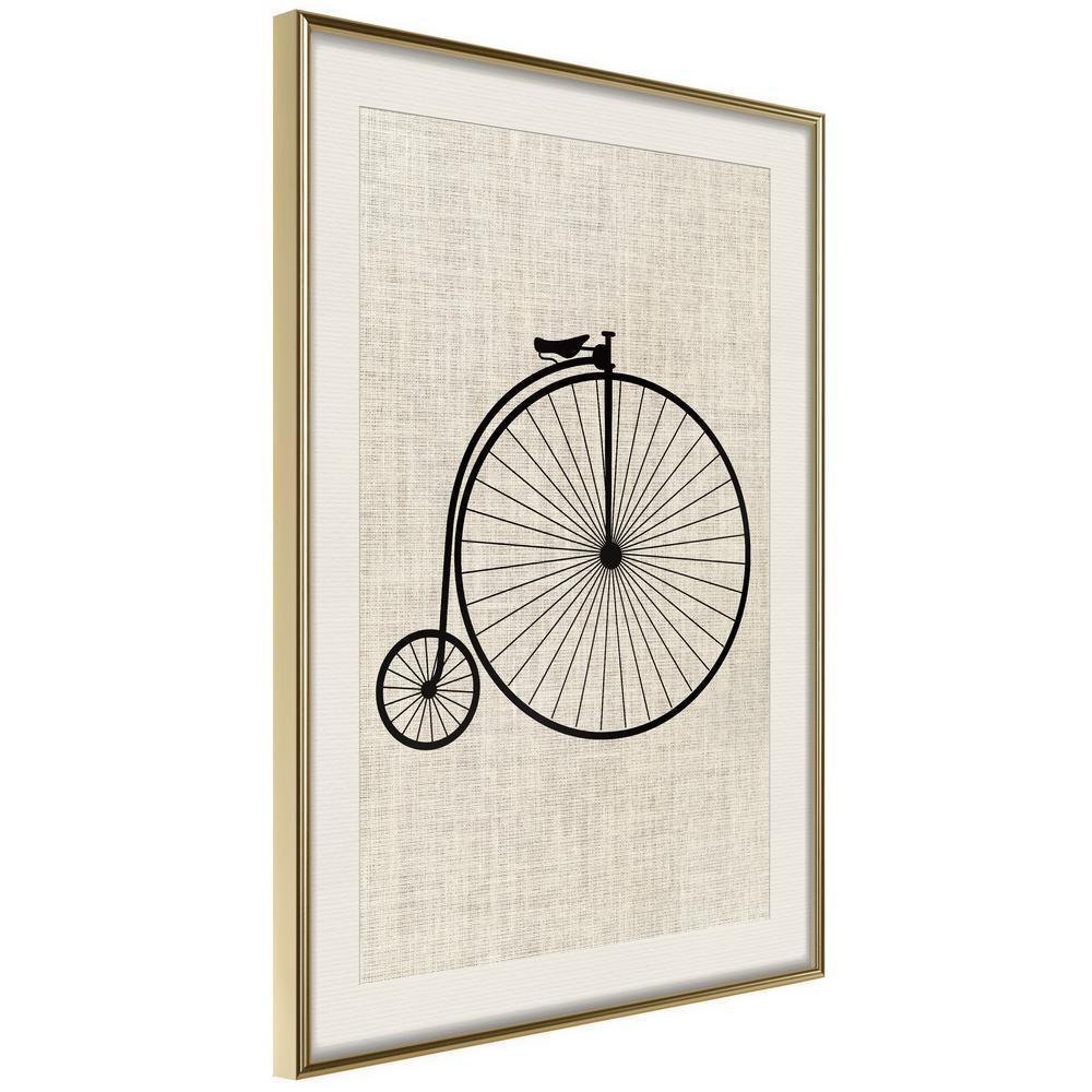 Vintage Motif Wall Decor - Penny-Farthing-artwork for wall with acrylic glass protection