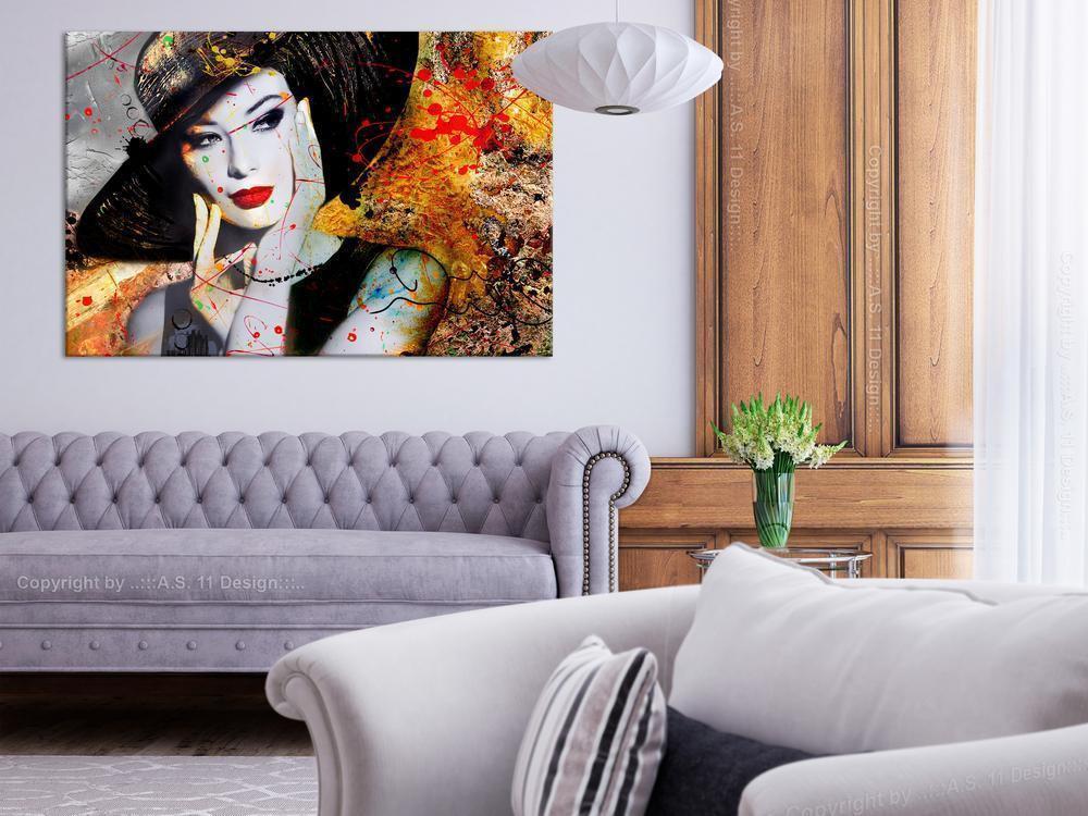 Canvas Print - Elegant Lady (1 Part) Wide-ArtfulPrivacy-Wall Art Collection