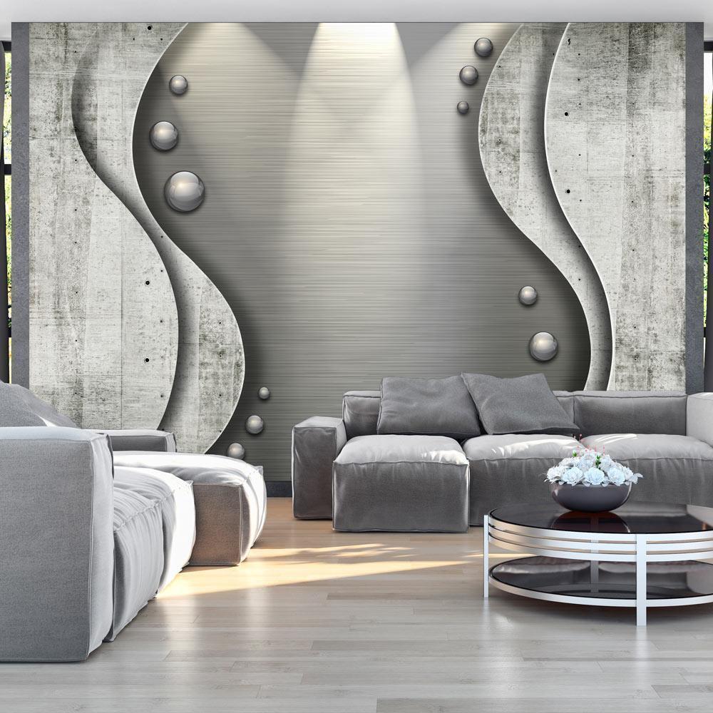 Wall Mural - Concrete sea-Wall Murals-ArtfulPrivacy