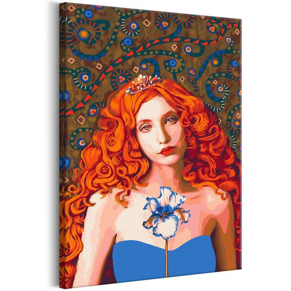 Start learning Painting - Paint By Numbers Kit - Woman With an Iris - new hobby