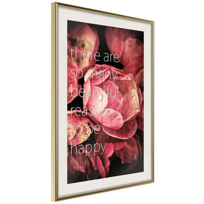 Botanical Wall Art - Many Reasons to Be Happy-artwork for wall with acrylic glass protection