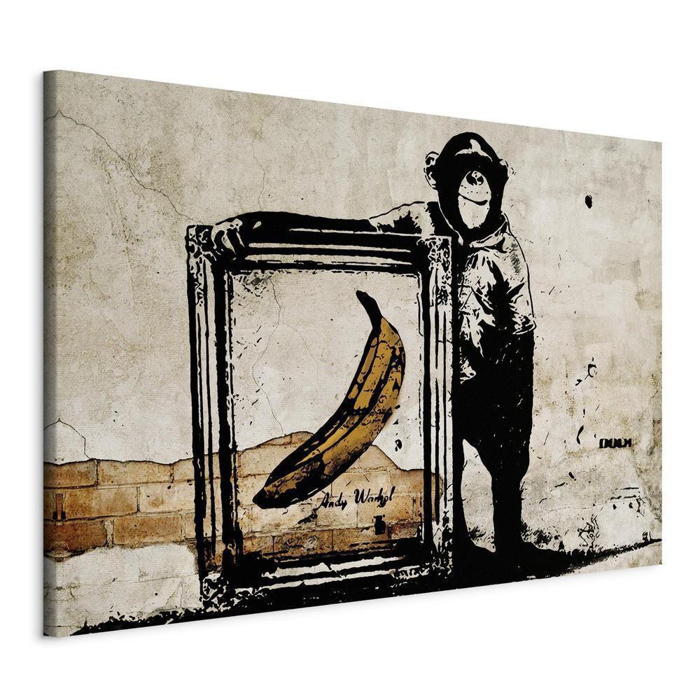 Canvas Print - Inspired by Banksy - sepia-ArtfulPrivacy-Wall Art Collection