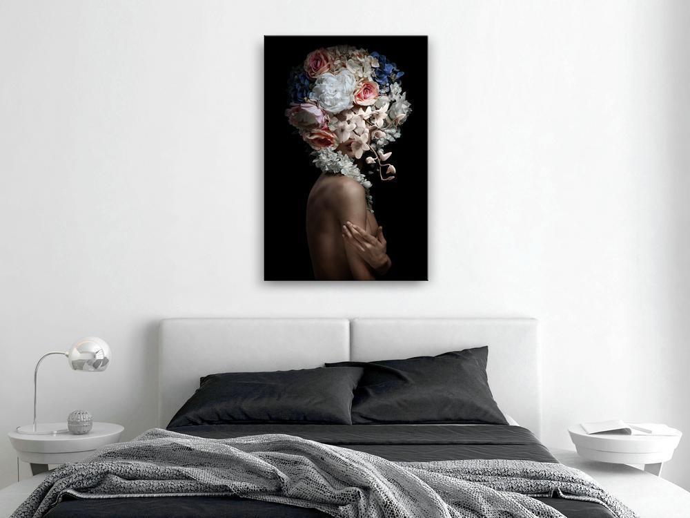 Canvas Print - Mysterious Gesture (1 Part) Vertical-ArtfulPrivacy-Wall Art Collection