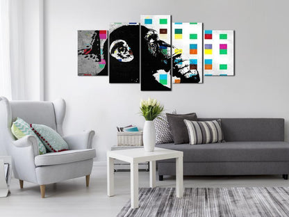 Canvas Print - The Thinker Monkey (Banksy)-ArtfulPrivacy-Wall Art Collection