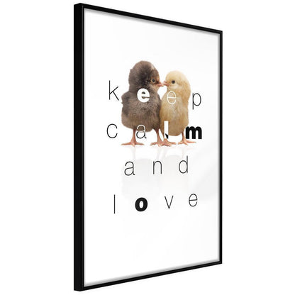 Typography Framed Art Print - Cute Chicks-artwork for wall with acrylic glass protection