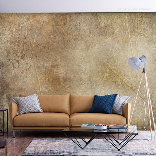 Wall Mural - Golden Leaves of Time-Wall Murals-ArtfulPrivacy