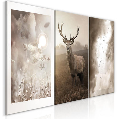 Canvas Print - Autumn Evenings (3 Parts)-ArtfulPrivacy-Wall Art Collection