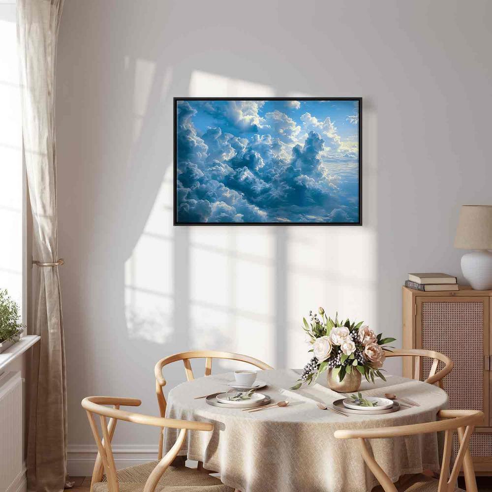 Canvas Print - Ocean in the Air: Waving Clouds Reflecting Morning Light