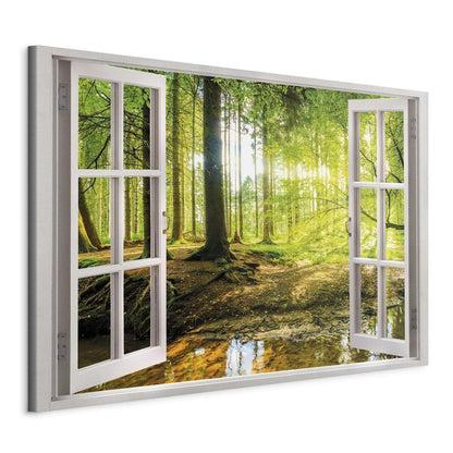 Canvas Print - Window: View on Forest-ArtfulPrivacy-Wall Art Collection