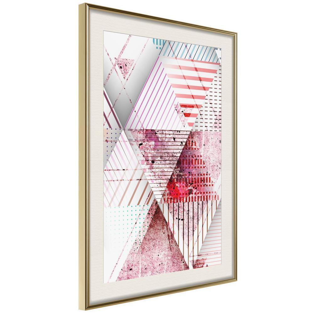Abstract Poster Frame - Patchwork II-artwork for wall with acrylic glass protection