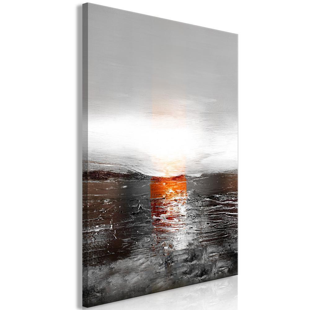 Canvas Print - Reflection of Colors (1-part) - Sunset in Painted Abstract Background-ArtfulPrivacy-Wall Art Collection