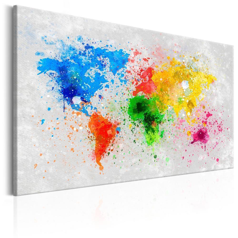Cork board Canvas with design - Decorative Pinboard - Expressionism of the World-ArtfulPrivacy