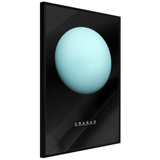 Framed Art - The Solar System: Uranus-artwork for wall with acrylic glass protection