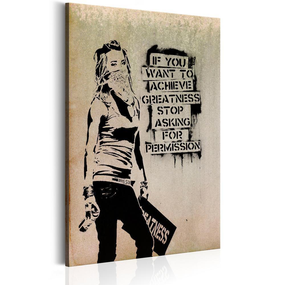 Canvas Print - Graffiti Slogan by Banksy-ArtfulPrivacy-Wall Art Collection