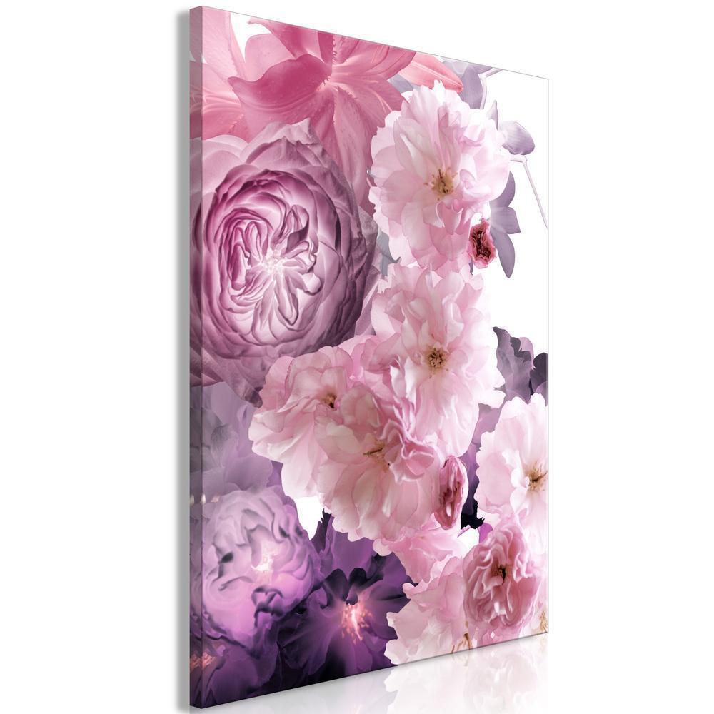 Canvas Print - Garden of Floral Scents (1-part) - Nature in Shades of Pink-ArtfulPrivacy-Wall Art Collection