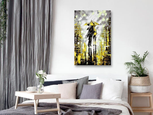 Canvas Print - Lovers in Colour (1 Part) Vertical Yellow-ArtfulPrivacy-Wall Art Collection