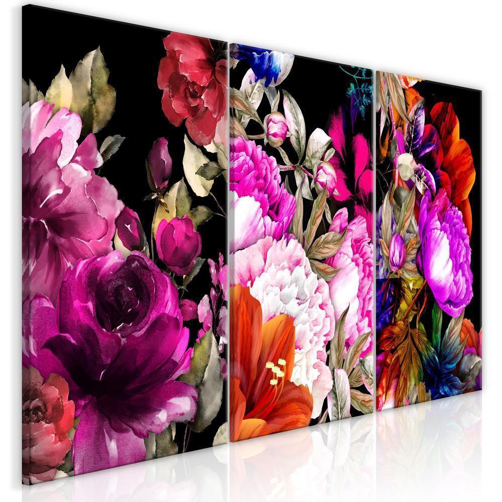 Canvas Print - Holiday Bouquet (3 Parts)-ArtfulPrivacy-Wall Art Collection