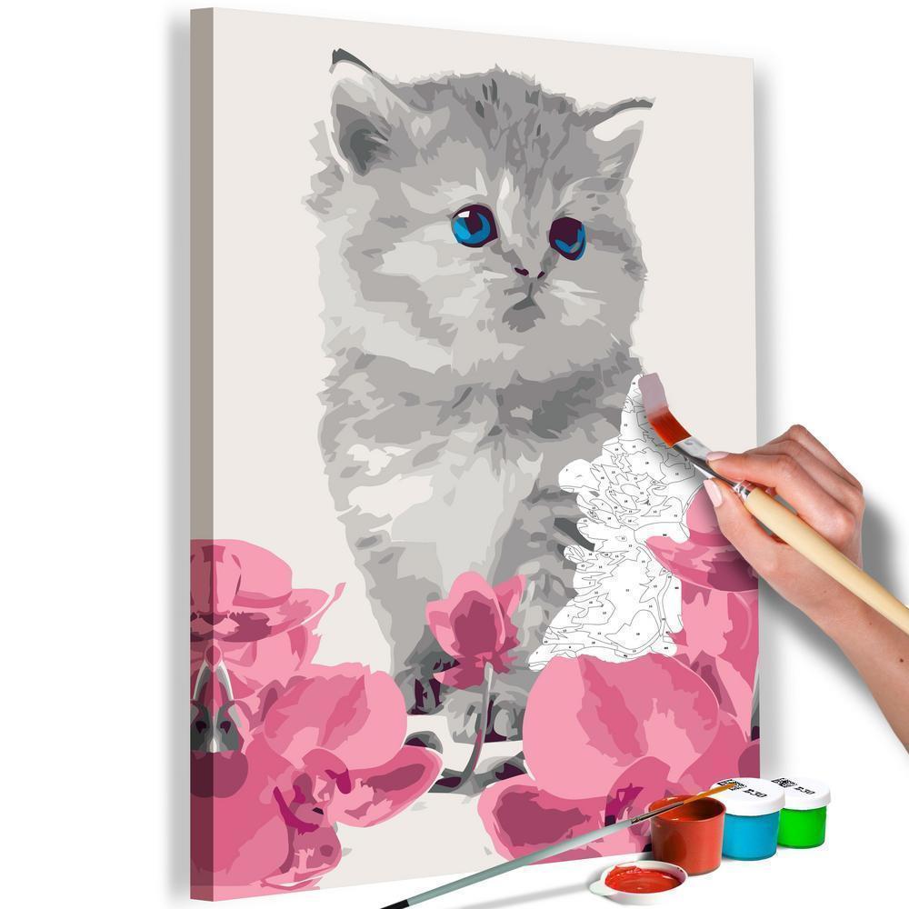 Start learning Painting - Paint By Numbers Kit - Kitty Cat - new hobby