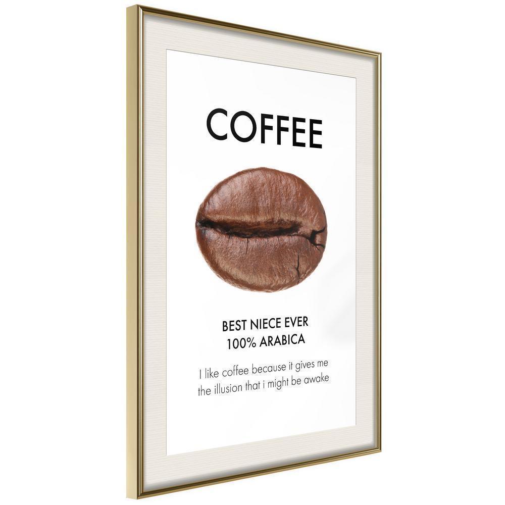 Typography Framed Art Print - Coffee I-artwork for wall with acrylic glass protection