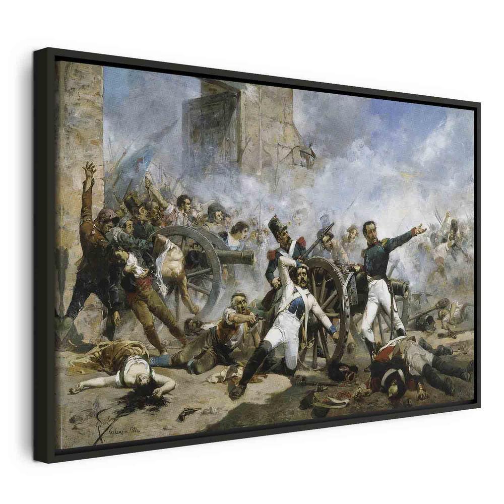 Canvas Print - The death of Pedro Velarde y Santillán during the defence of the Monteleon Artillery Barracks (Joaquín Sorolla y Bastida)