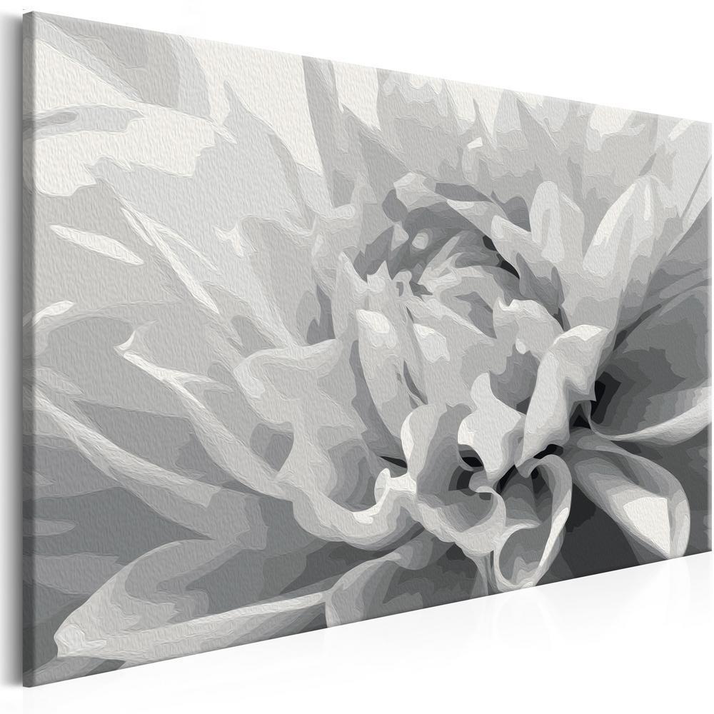 Start learning Painting - Paint By Numbers Kit - Black & White Flower - new hobby