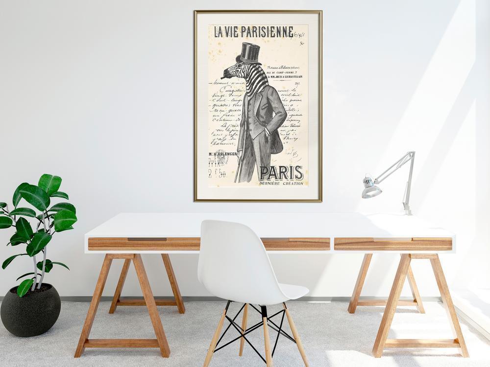 Typography Framed Art Print - The Parisian Life-artwork for wall with acrylic glass protection